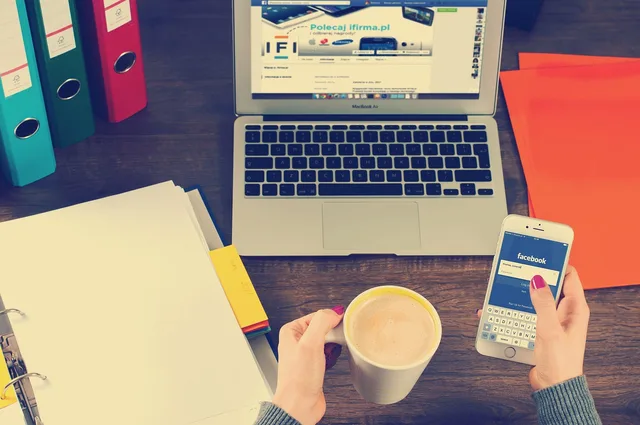 laptop, iphone, workspace, hands, coffee, binders, facebook, social media, social networking, working, notebook, desk, work, office, business, macbook, connection, networking, technology, wireless, facebook, facebook, social media, social media, social media, social media, social media. B2B social selling disclosure policy: first contact